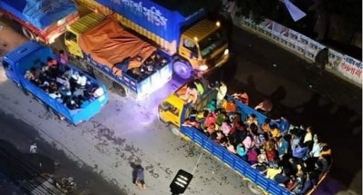 পণ্যবাহী ট্রাক-পিকআপভ্যানে ঝুঁকিপূর্ণ ঈদযাত্রা পণ্যবাহী ট্রাক-পিকআপভ্যানে ঝুঁকিপূর্ণ ঈদযাত্রা