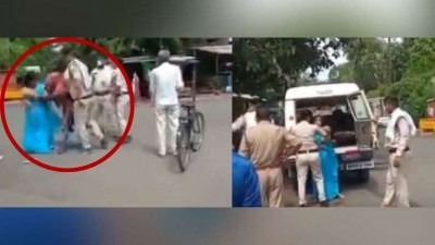মাস্ক না পরায় মেয়ের সামনেই মহিলাকে রাস্তায় ফেলে ঘুসি-লাথি, চুলের মুঠি ধরে টেনে নিয়ে গেল পুলিশ  