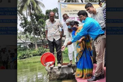 শিবগঞ্জে কার্পজাতীয় পোনামাছ অবমুক্তকরণ শিবগঞ্জে কার্পজাতীয় পোনামাছ অবমুক্তকরণ